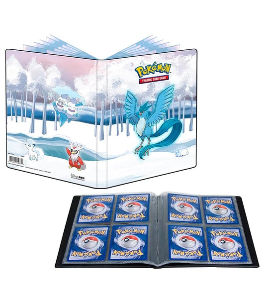 Archivador 4 bolsillos Gallery Series Frosted Forest Articuno Pokémon Ultra Pro - interior con cartas