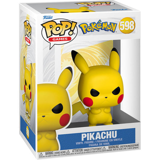 Funko POP Pikachu Enojado #598 - Vista frontal con caja