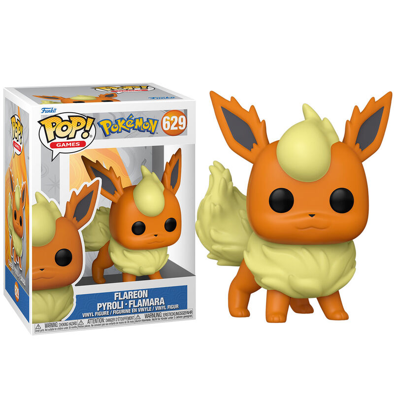 Funko POP Flareon #629 - Vista lateral con figura