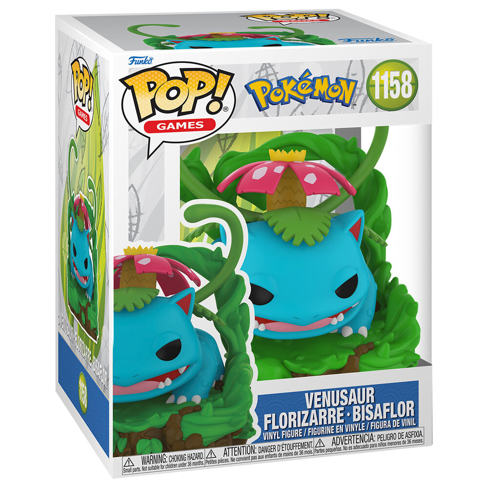 Funko POP Premium Venusaur #1158 - Vista frontal con caja